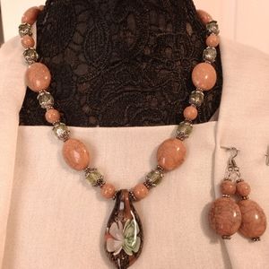 Murano Art Glass Necklace Set